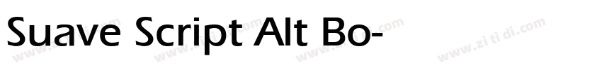 Suave Script Alt Bo字体转换